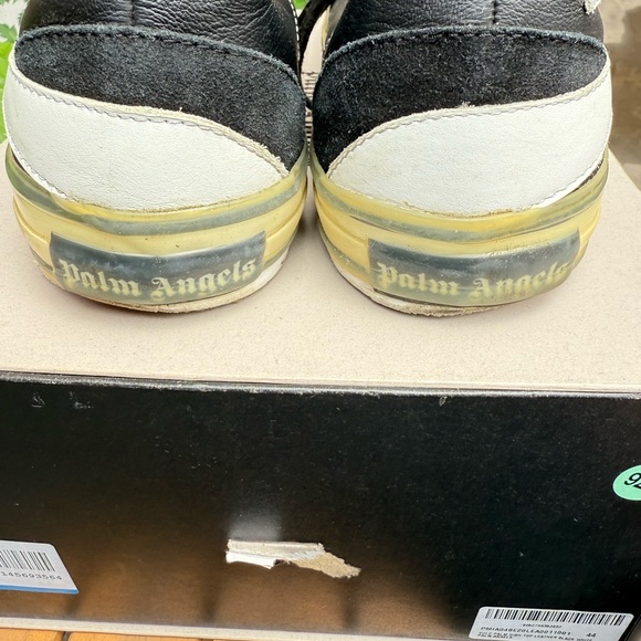 Palm Angels Sneakers Vulcanized High Top Black leather Size 10.5/11 Mens (EU44) - Picture 6 of 12